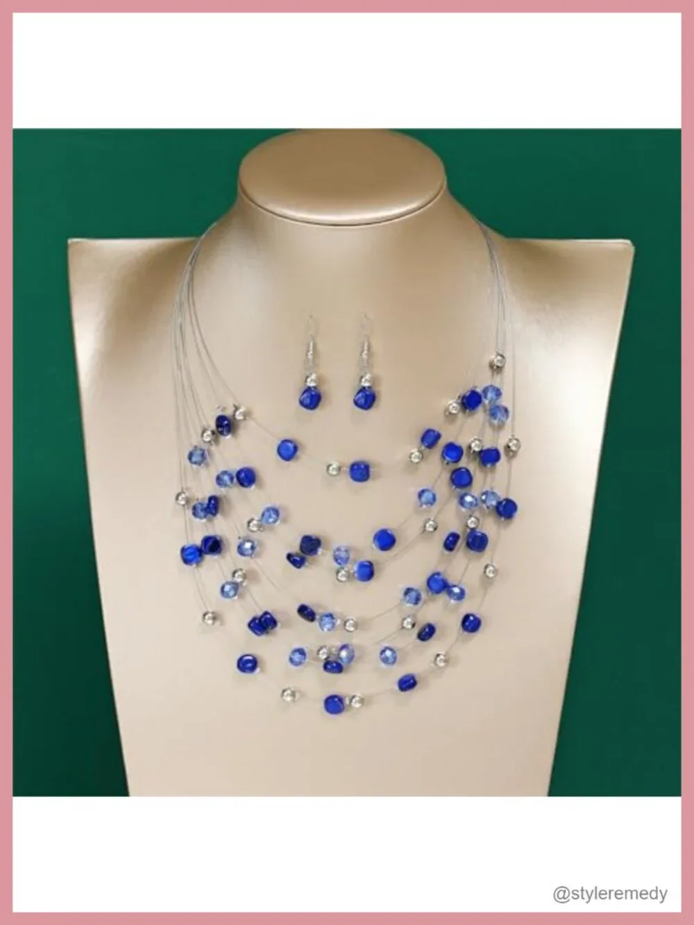 Multi-Layer Boho Shell Beaded Necklace Set with Earrings
